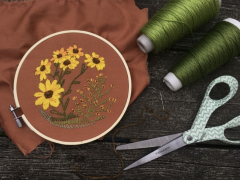 Extinct Embroidery with Solstice Handmade: The Lost Sunflower